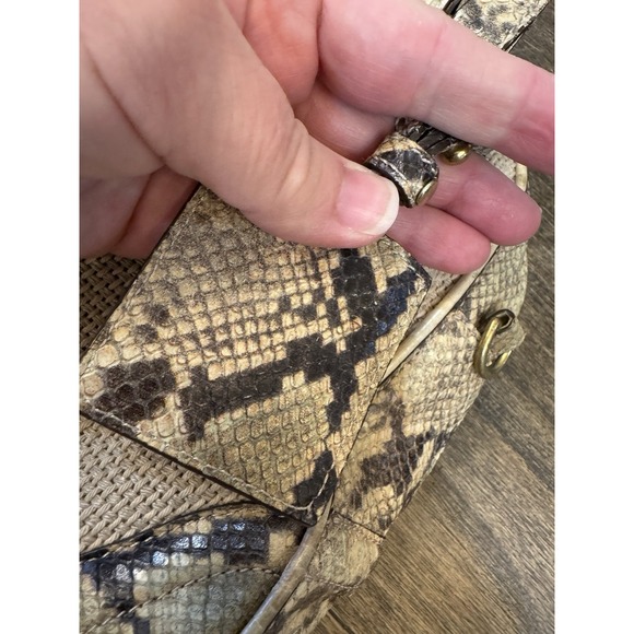 Brahmin‎ Small Caroline satchel bag in a textured canvas Snakeskin Embossed - Picture 5 of 16